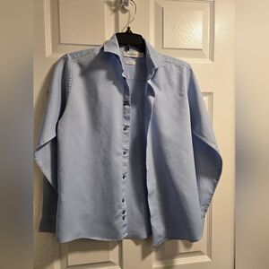 Boy's Calvin Klein Sky Blue Casual Button Down Shirt Size 14